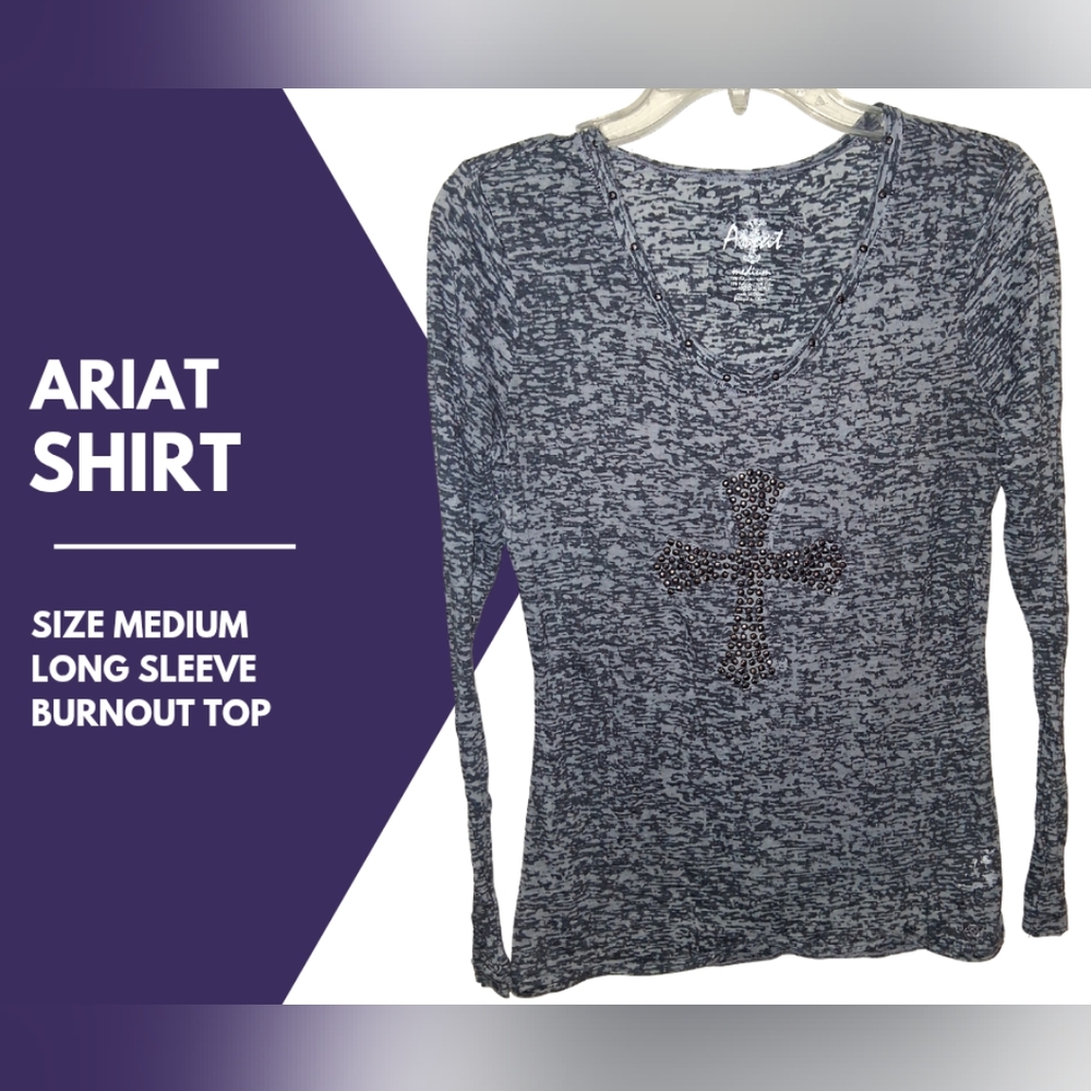 Ariat Women's Charcoal Long Sleeve Top